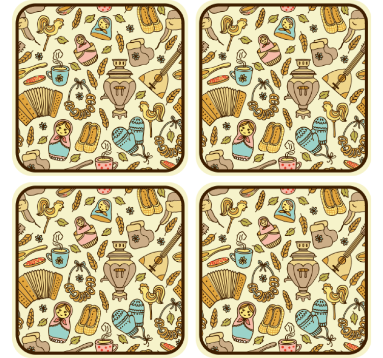 Posavasos frikis motivos de arte popular juguetón - TenVinilo