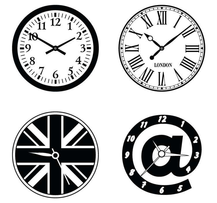 Posavasos frikis elementos de diseño de relojes - TenVinilo