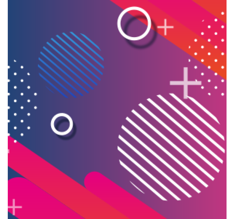 Posavasos patrón geométrico con círculos - TenVinilo