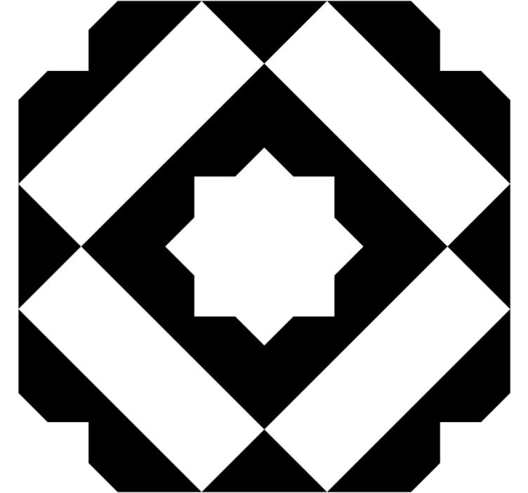 Posavasos patrón geométrico negro - TenVinilo