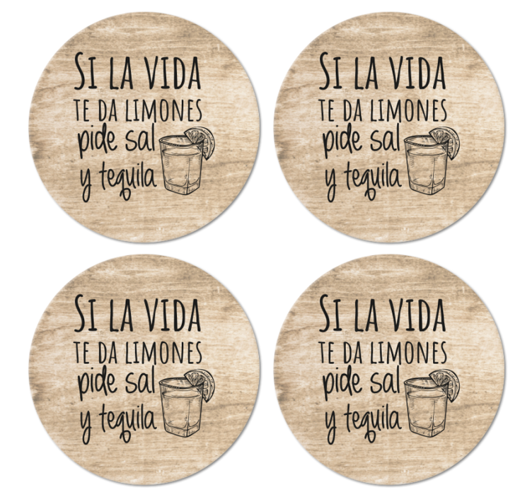 Posavasos con frases saborea los momentos de la vida - TenVinilo