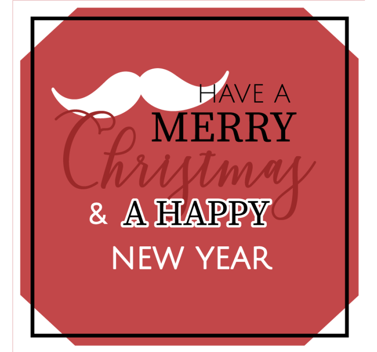 Posavasos navideño saludos alegres festivos - TenVinilo