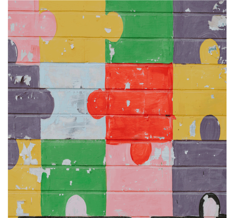 Posavasos textura Rompecabezas de madera - TenVinilo