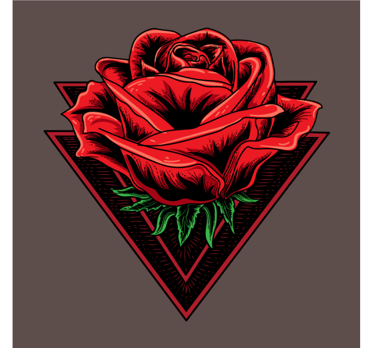 Posavasos frikis gráfico de rosa roja - TenVinilo