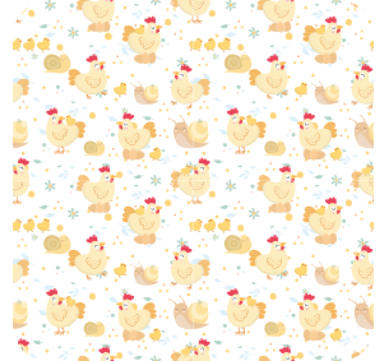 Posavasos frikis patrón de pollo juguetón - TenVinilo