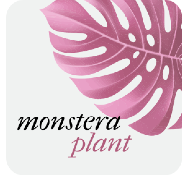 Posavasos personalizable hoja de monstera - TenVinilo
