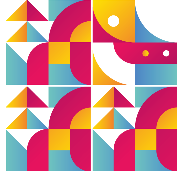 Posavasos patrones de formas geométricas - TenVinilo