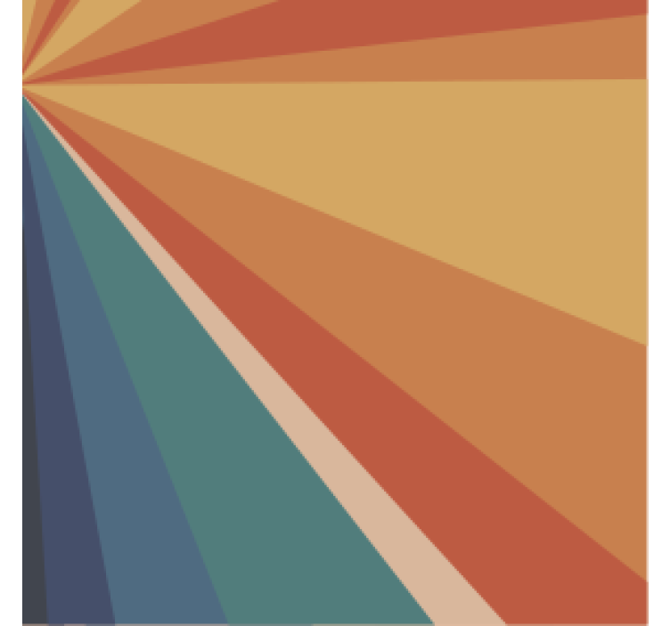 Posavasos rayos de color geométricos - TenVinilo