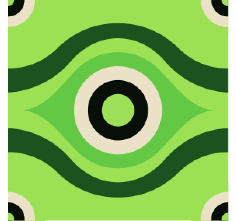 Posavasos patrón verde ondulado - TenVinilo