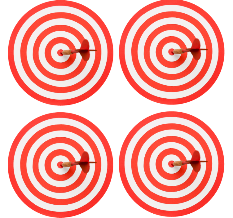 Posavasos frikis patrón espiral de dianas - TenVinilo