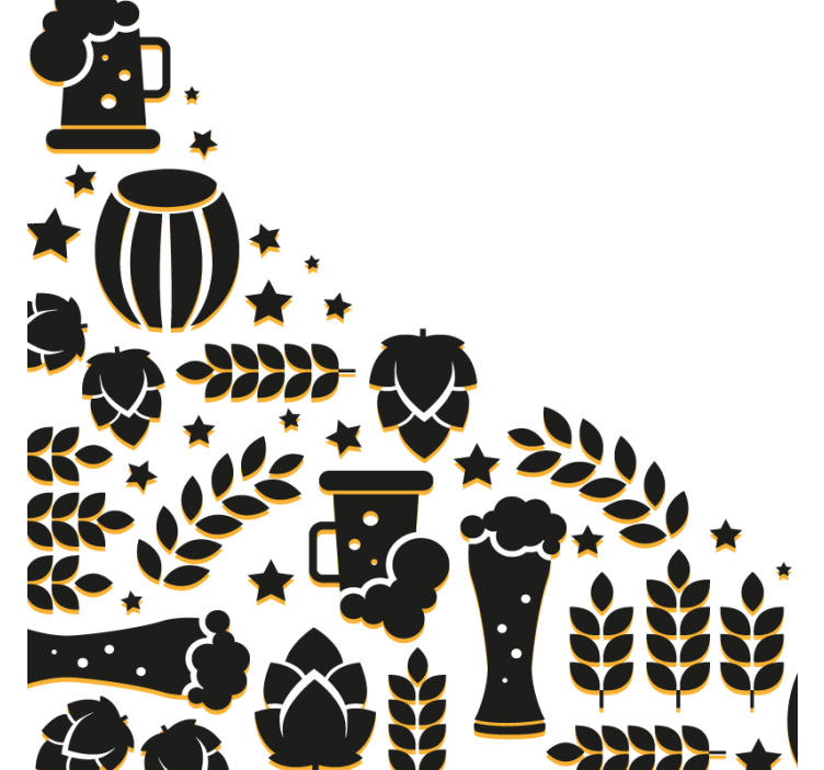 Posavasos cerveza composición de elementos de cerveza - TenVinilo