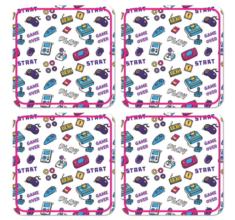 Posavasos frikis Juego retro sobre símbolos - TenVinilo