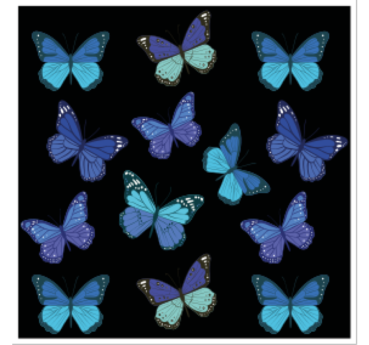 Posavasos de vinilo grupo de mariposas azules - TenVinilo