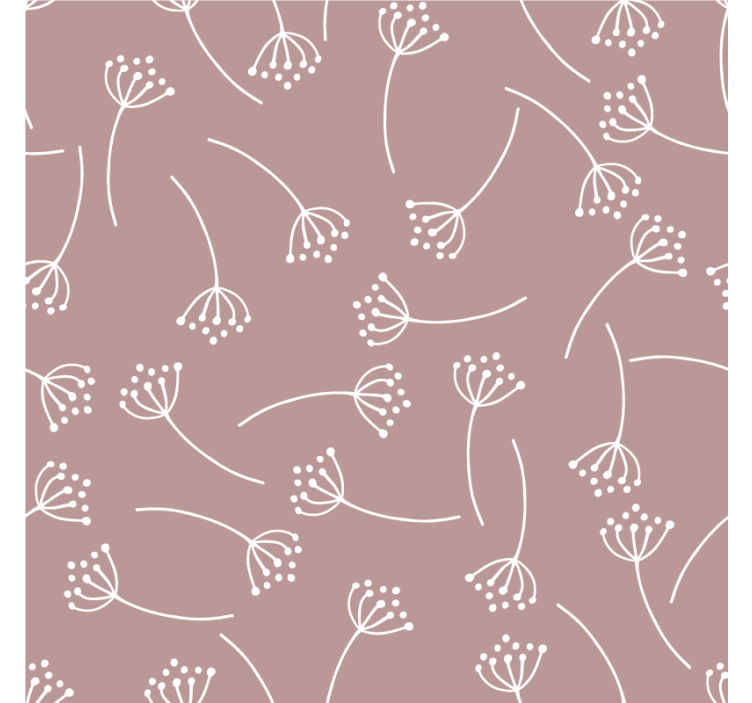 Posavasos motivo floral de línea - TenVinilo