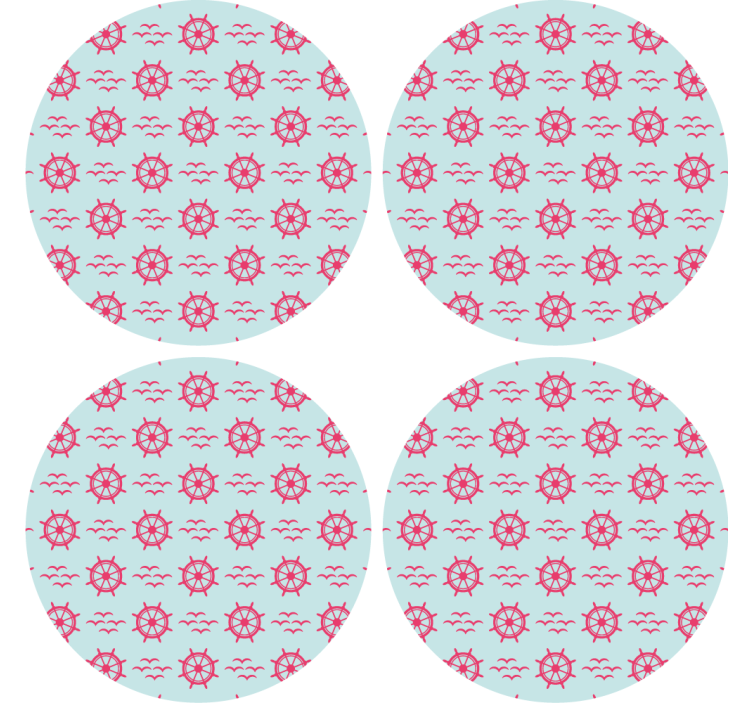 Posavasos frikis diseño de timón náutico - TenVinilo