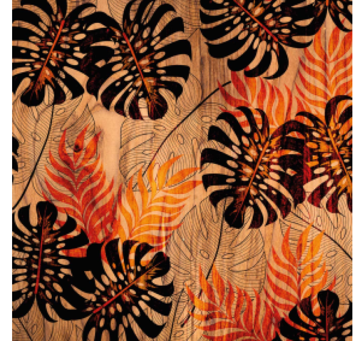 Posavasos patrón de follaje tropical - TenVinilo