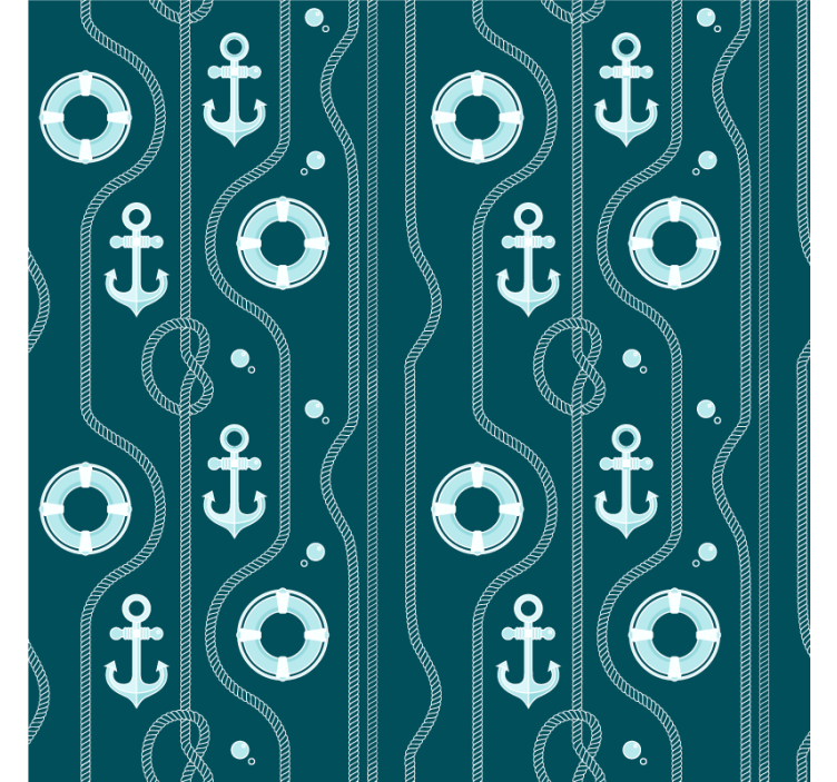 Posavasos cerveza con diseño de anclas y boyas - TenVinilo