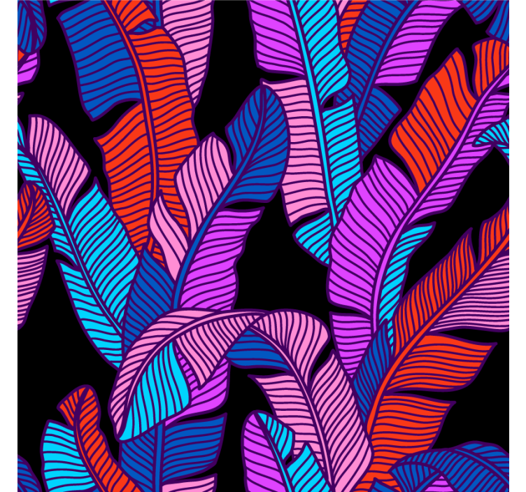 Posavasos patrones de hojas vibrantes - TenVinilo