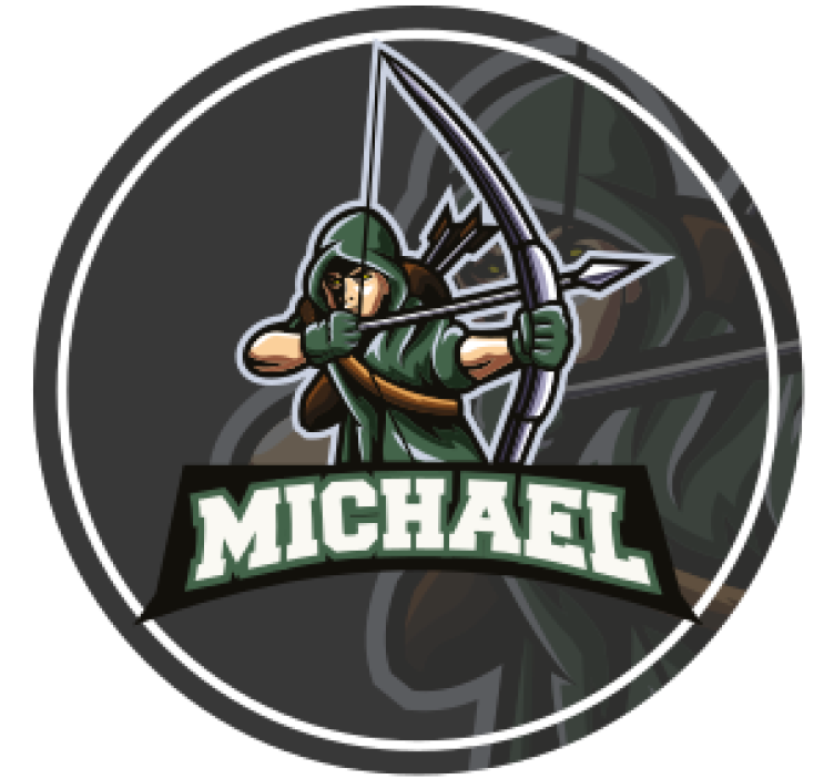 Posavasos personalizable arquero con nombre - TenVinilo