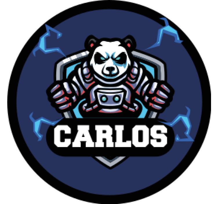 Posavasos cerveza emblema de panda con nombre - TenVinilo