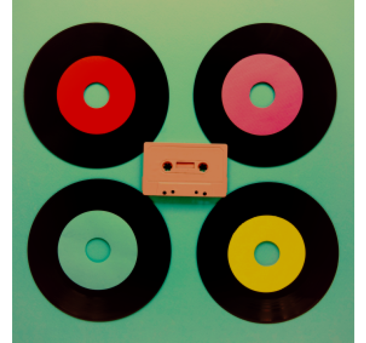 Posavasos frikis set de discos de vinilo retro - TenVinilo