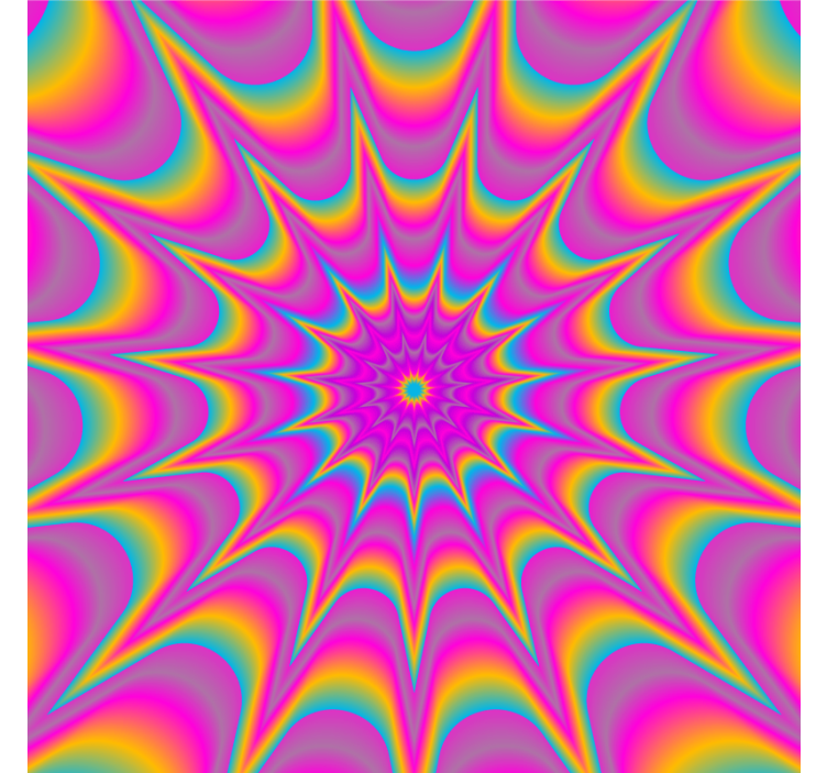 Posavasos frikis con patrón espiral vibrante - TenVinilo