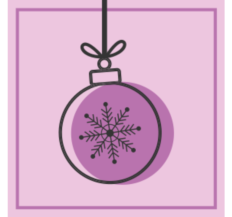 Posavasos navideño gráfico de adorno copo de nieve - TenVinilo