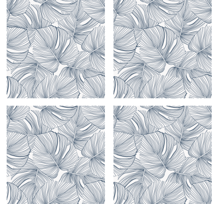 Posavasos diseño de patrón de hojas - TenVinilo