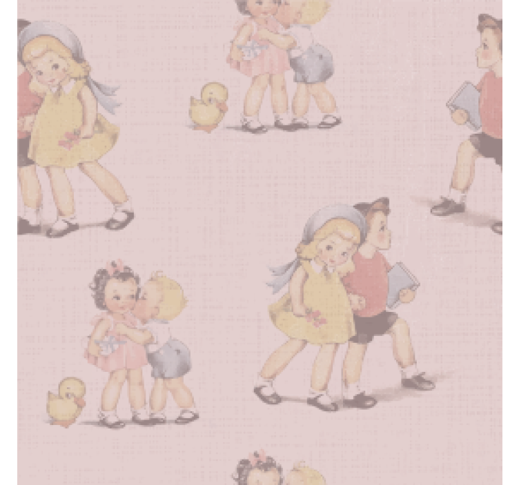 Posavasos vintage ilustraciones infantiles juguetonas - TenVinilo