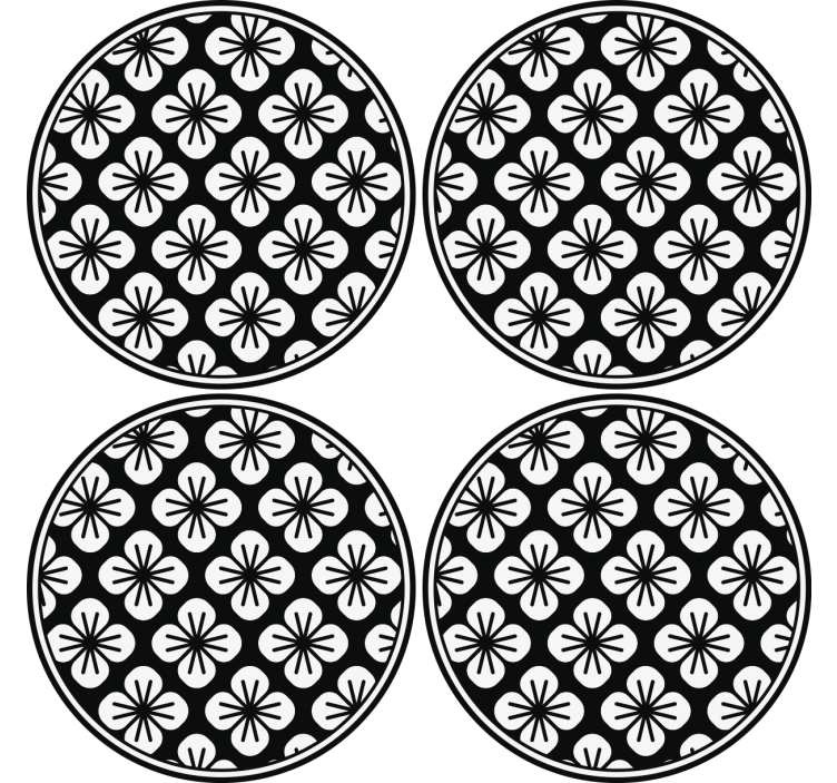 Posavasos superficie texturada botánica - TenVinilo