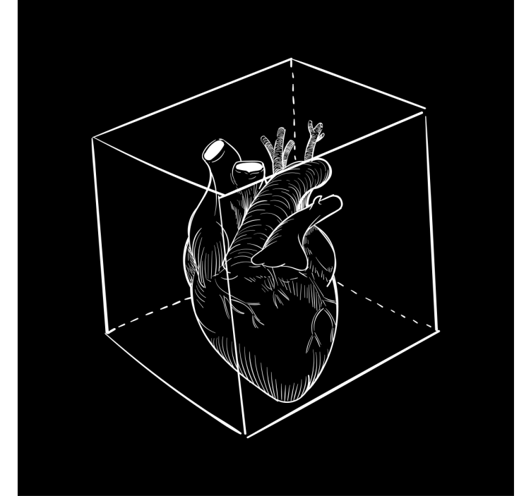 Posavasos frikis corazón en cubo 3d - TenVinilo