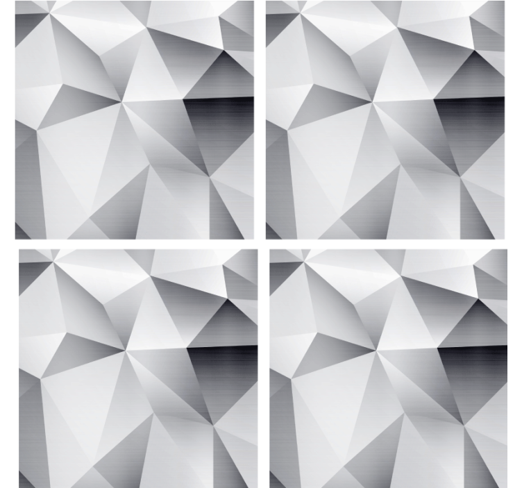 Posavasos patrón geométrico metálico - TenVinilo