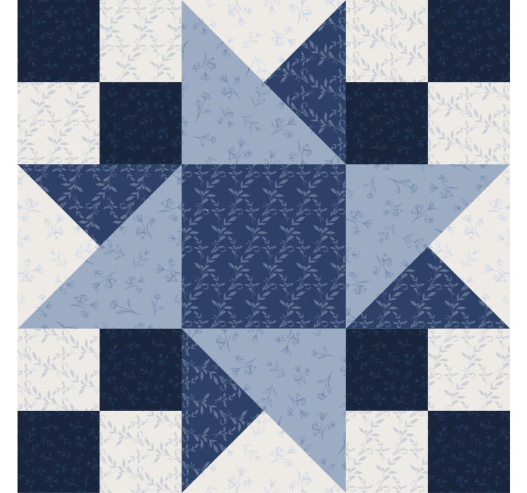 Posavasos patrón estelar floral elegante - TenVinilo