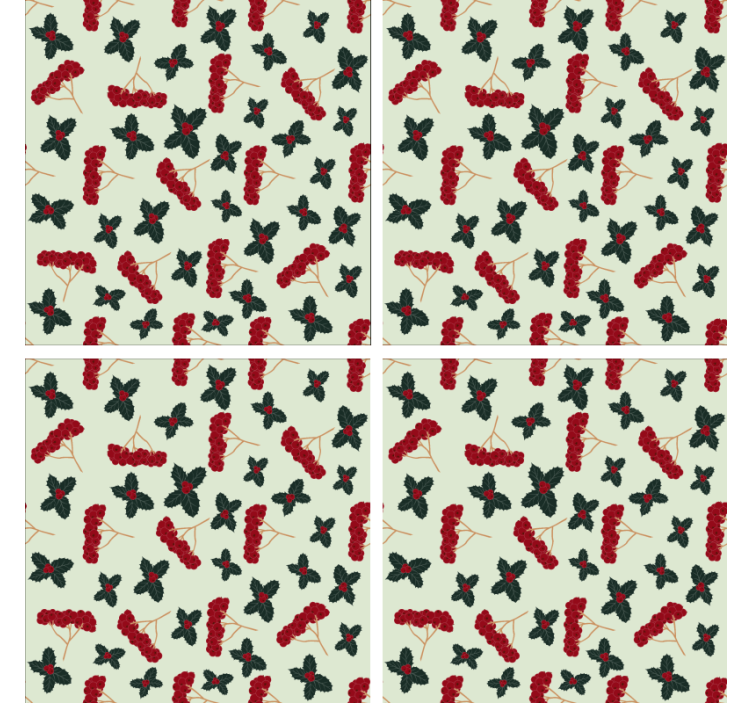 Posavasos fondo floral inspirado - TenVinilo