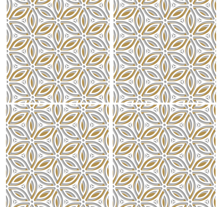 Posavasos elemento floral intrincado - TenVinilo