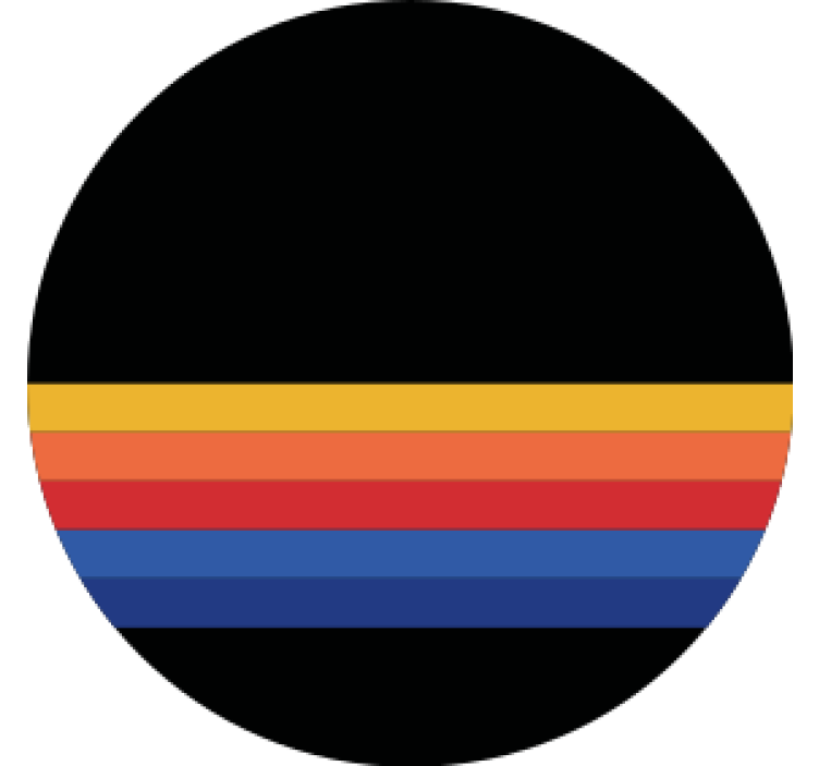 Posavasos patrón circular de rayas coloridas - TenVinilo