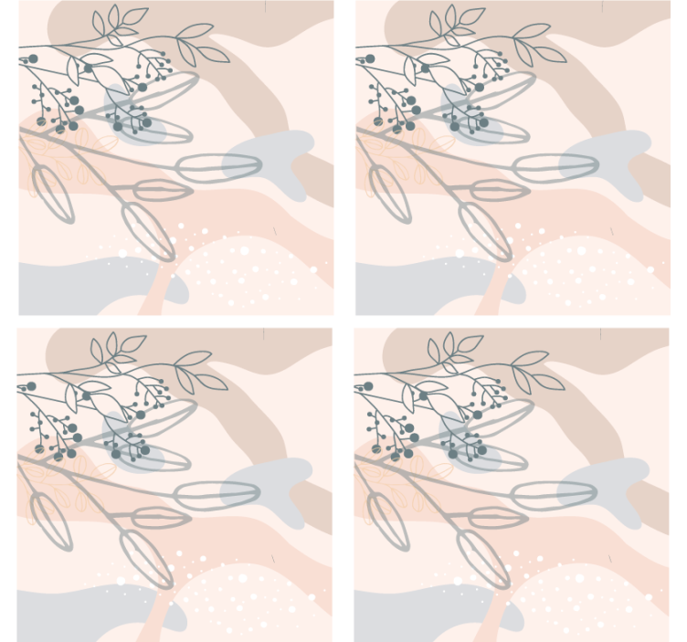 Posavasos patrones abstractos florales - TenVinilo