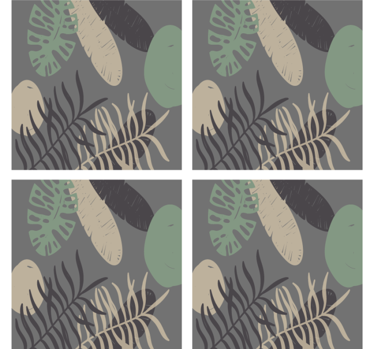 Posavasos patrón texturizado de hojas - TenVinilo