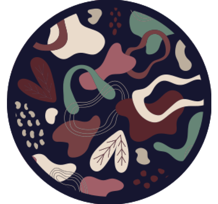 Posavasos diseño de formas orgánicas - TenVinilo