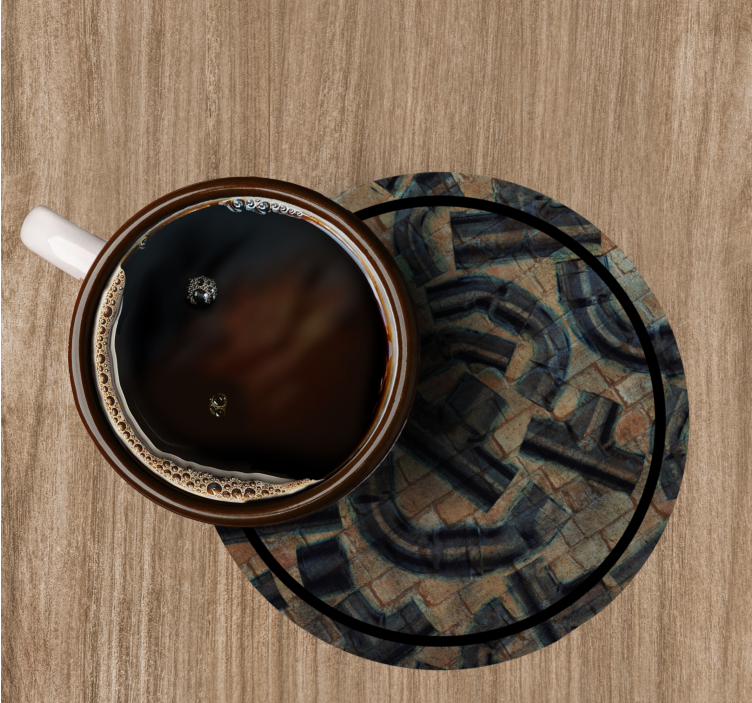 Posavasos textura Patrón de tubos de ladrillos industriales - TenVinilo