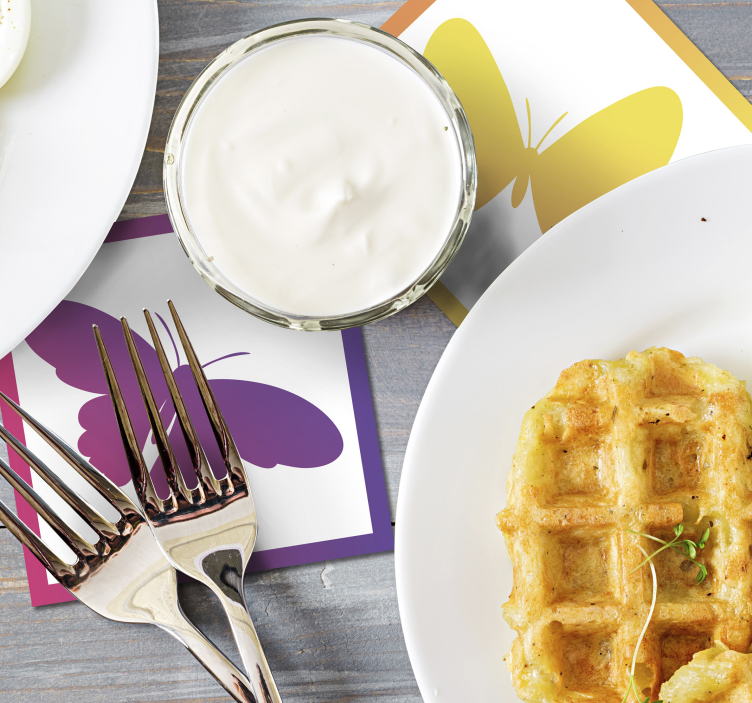 Posavasos mariposas tonos gradientes - TenVinilo