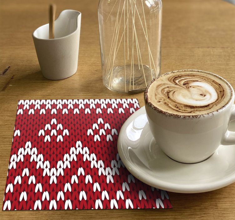 Posavasos navideños patrón típico de navidad - TenVinilo