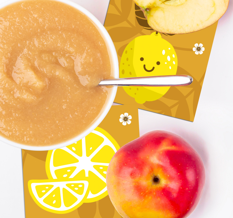 Posavasos original limones dibujados - TenVinilo