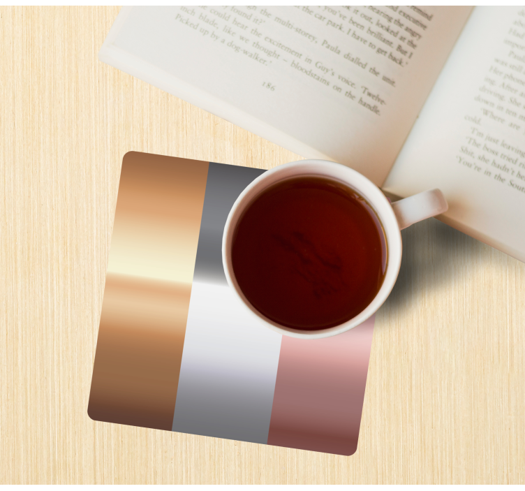 Posavasos moderno Tres colores cobre - TenVinilo