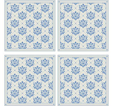 Posavasos patrón floral elegante - TenVinilo