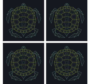 Posavasos frikis tortuga geométrica - TenVinilo