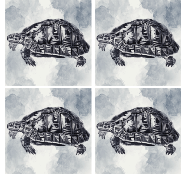 Posavasos frikis ilustración artística de tortuga - TenVinilo
