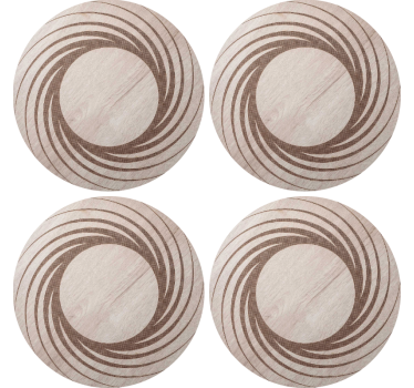 Posavasos patrones circulares naturales - TenVinilo
