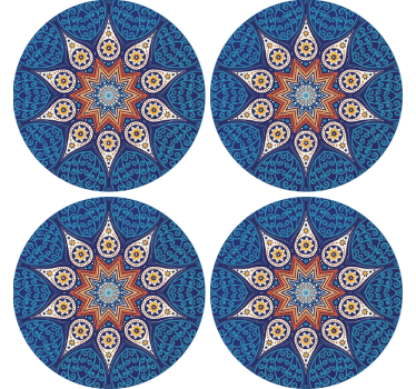 Posavasos modernos mosaico de mandala - TenVinilo