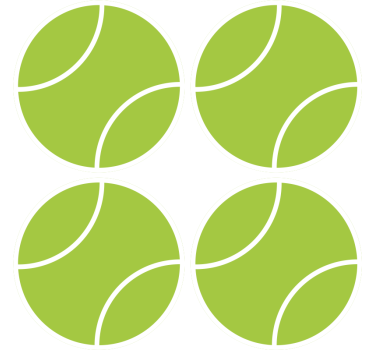 Posavasos frikis set circular verde inspirado en tenis - TenVinilo